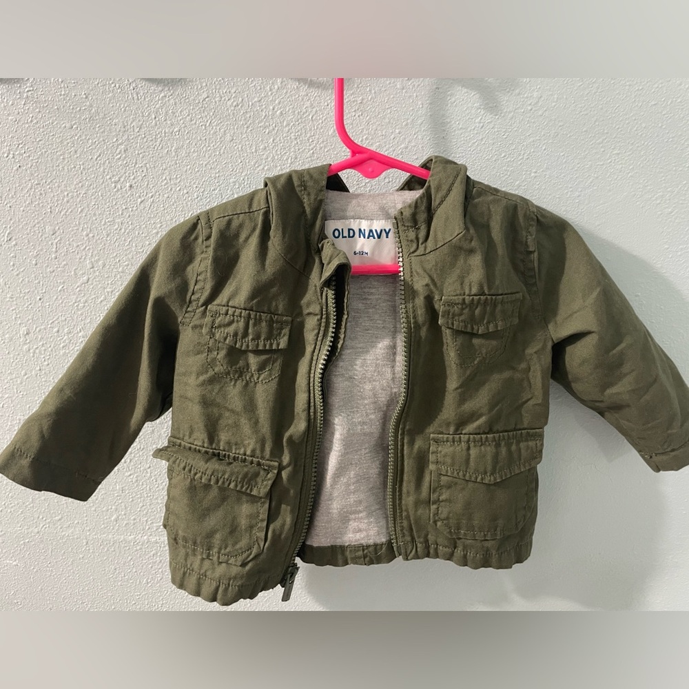 Old Navy Kids Army Green Jacket - Picture 4 of 6